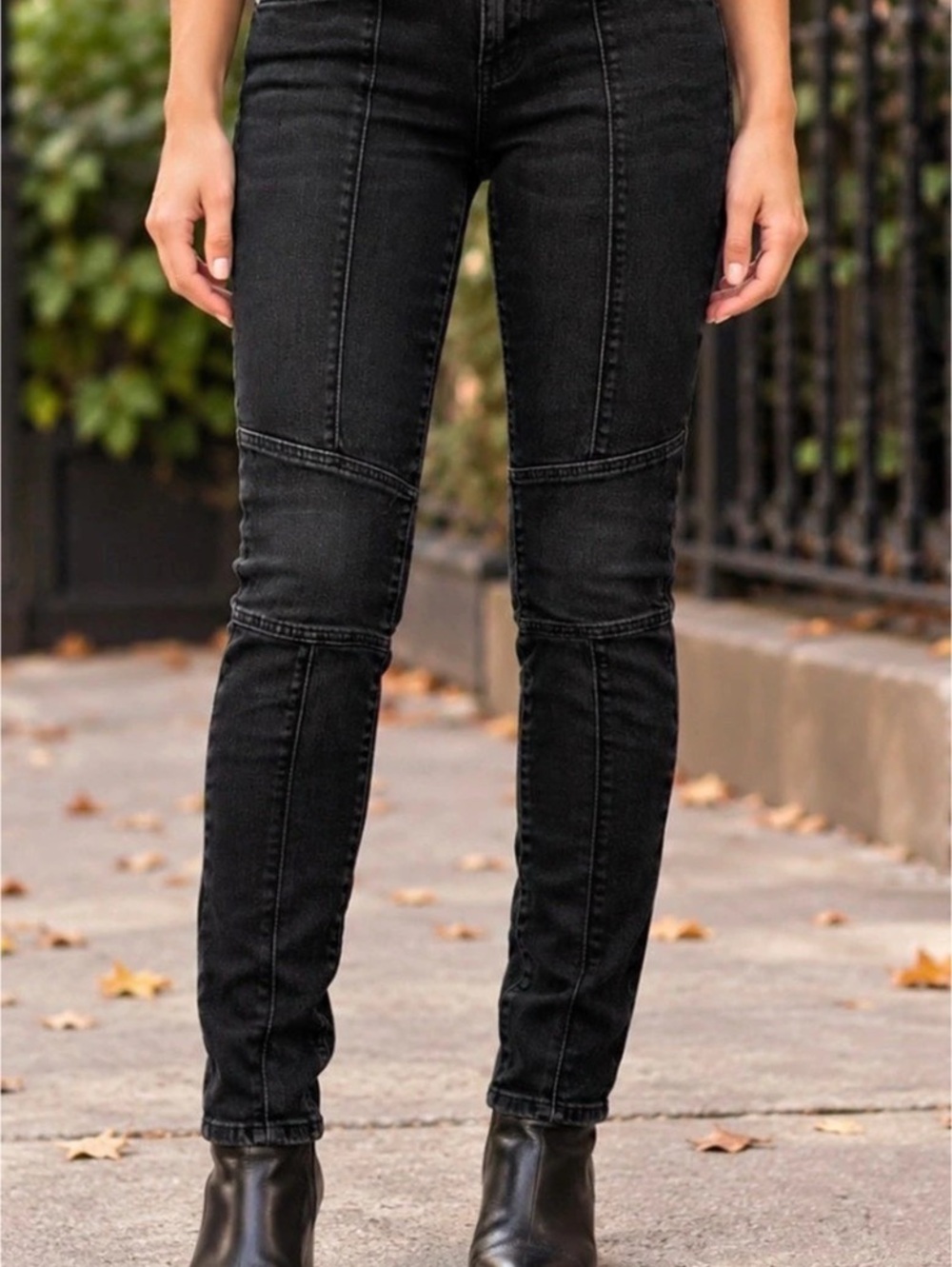 GRG Black Moto Skinny Jeans – Size 5
